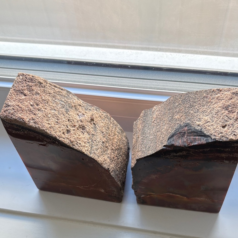 Natural Agate stone Bookends - Picture 3 of 5